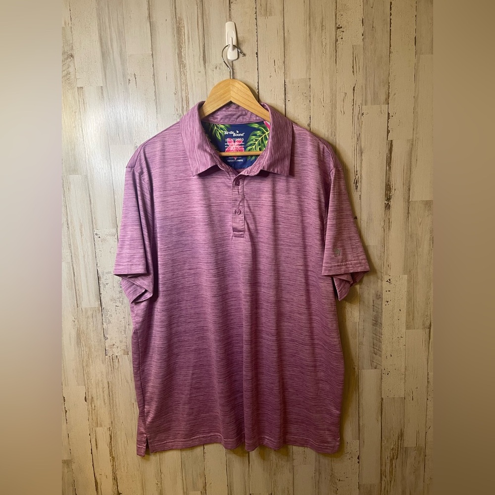 Men’s Birdie Bound Purple Polo Shirt Size XXL